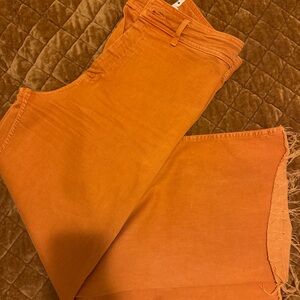 Zara Vibrant Orange Ankle Jeans